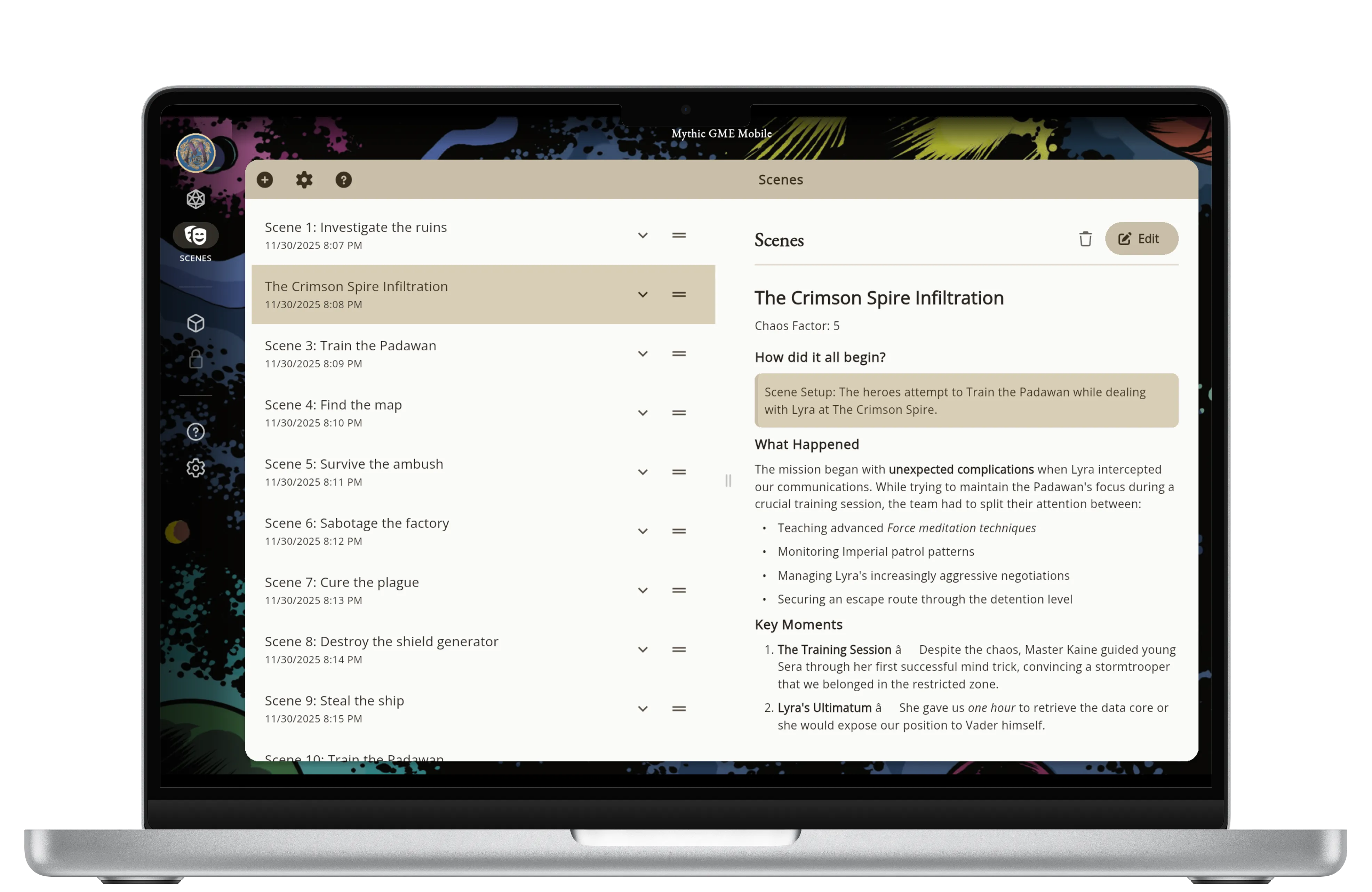 Mythic GME Desktop screenshots